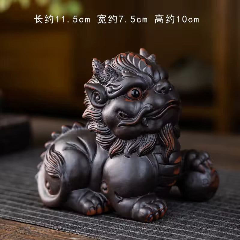 Recruiting Wealth Purple Sand Pixiu Kung Fu Tea Set Accessories Tea Table Decoration Tea Pet