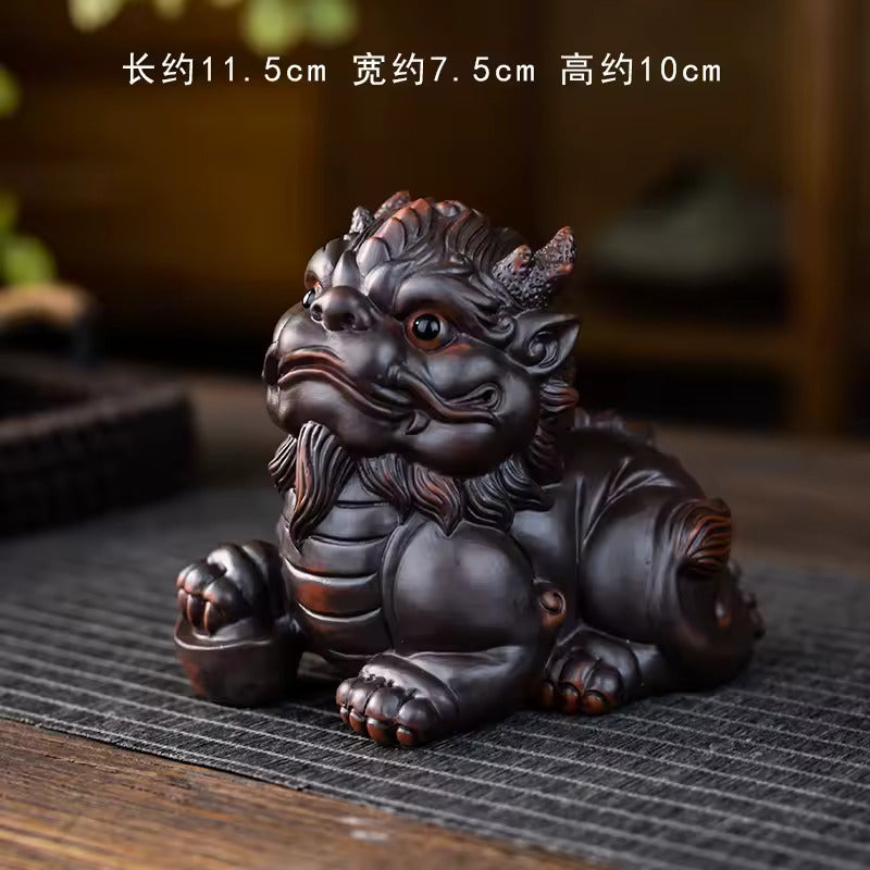 Recruiting Wealth Purple Sand Pixiu Kung Fu Tea Set Accessories Tea Table Decoration Tea Pet