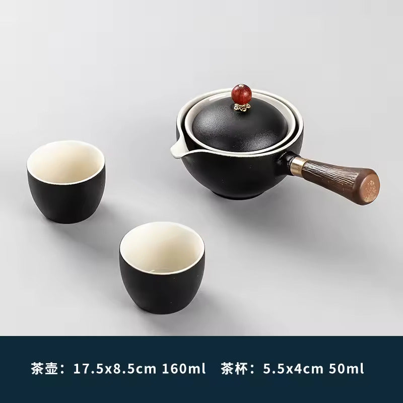 Gravity Balance Creative Rotating Elegant Tea Brewing Side Handle Pot Simple Anti-scalding Hand Free Teapot Tea Set Tea Maker