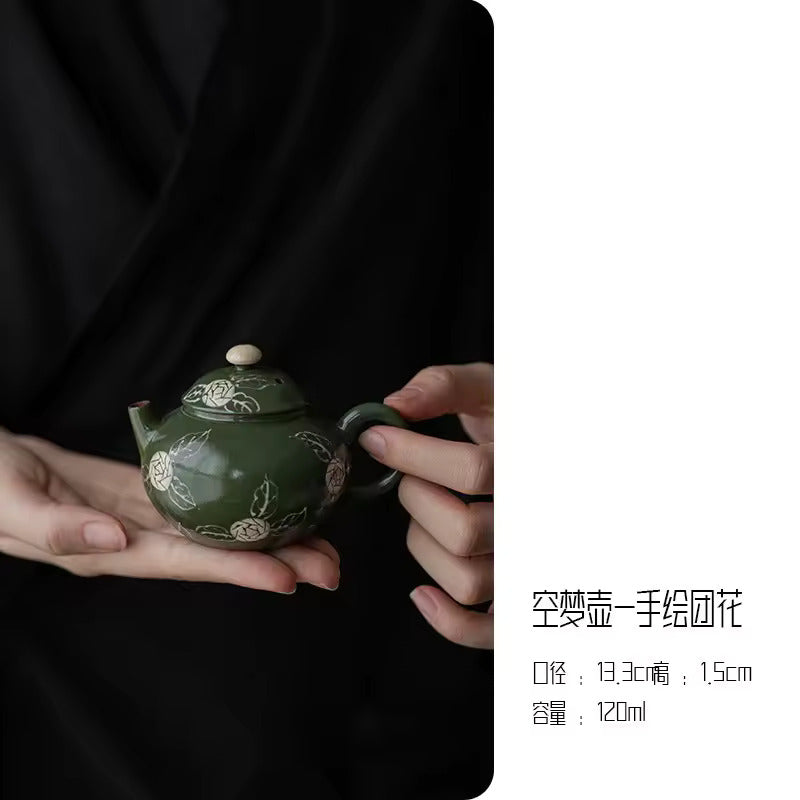 Household Ceramic Teapot Pumpkin Pot Tea Tureen Fair Cup Teacup Anti Scalding