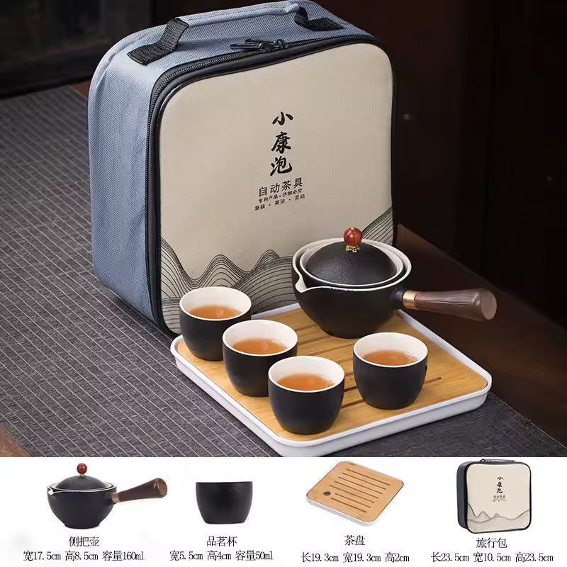 Gravity Balance Creative Rotating Elegant Tea Brewing Side Handle Pot Simple Anti-scalding Hand Free Teapot Tea Set Tea Maker