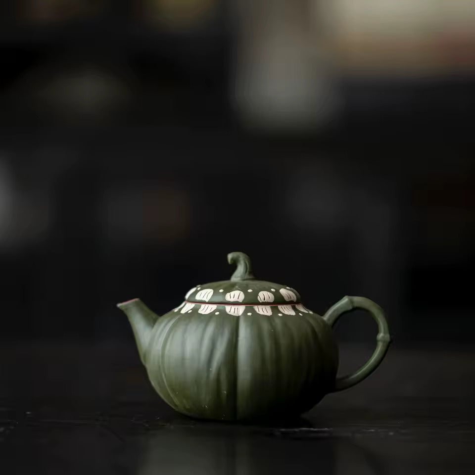 Household Ceramic Teapot Pumpkin Pot Tea Tureen Fair Cup Teacup Anti Scalding