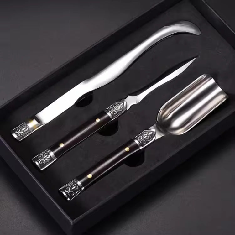 Tea Ceremony Six Gentleman 304 Stainless Steel Tea Spoon Tea Knife Tea Spatula Teaspoon Set Kung Fu Tea Set Tea Accessories