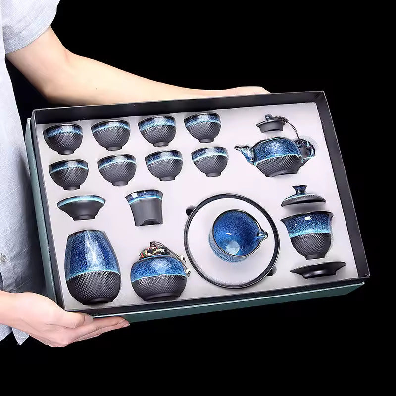 Black Mud Purple Sand Kiln Transformation Kung Fu Tea Set Chinese Tea Pot and Cup Set