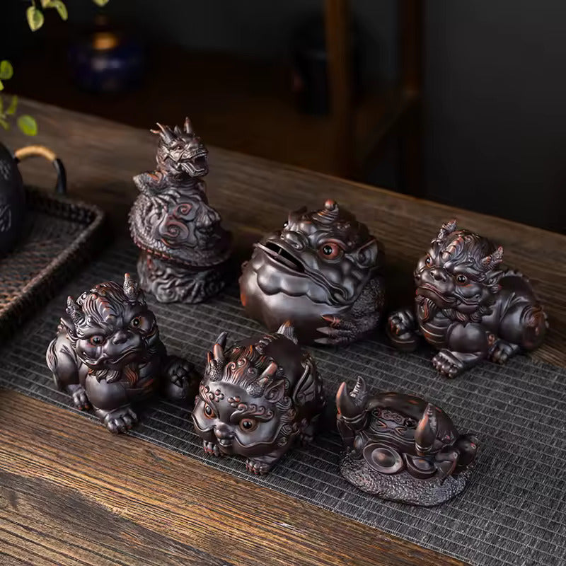 Recruiting Wealth Purple Sand Pixiu Kung Fu Tea Set Accessories Tea Table Decoration Tea Pet