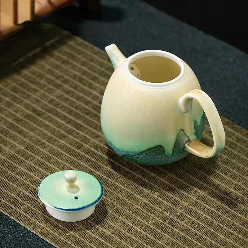 Clear Water Firewood Dragon Egg Teapot Kung Fu Tea Set Ball Hole Filter Teapot Household Ceramics Teapot Teacup Tea Infuser