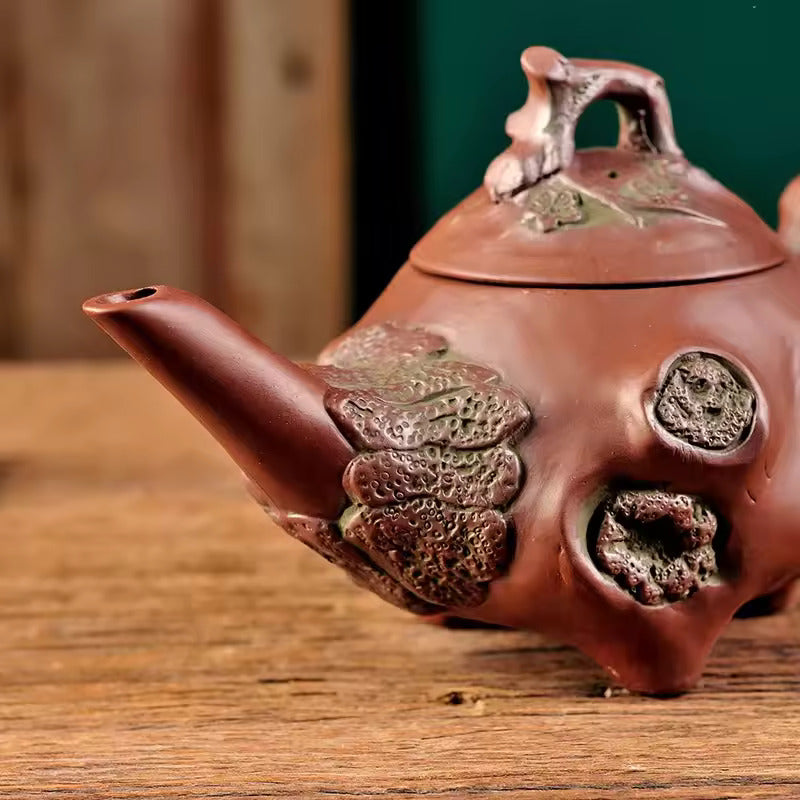 500ML Yixing Purple Clay Pot Shaped Teapot Long Beaked Pot Filtration Vermicelli Teapot Kung Fu Tea Set