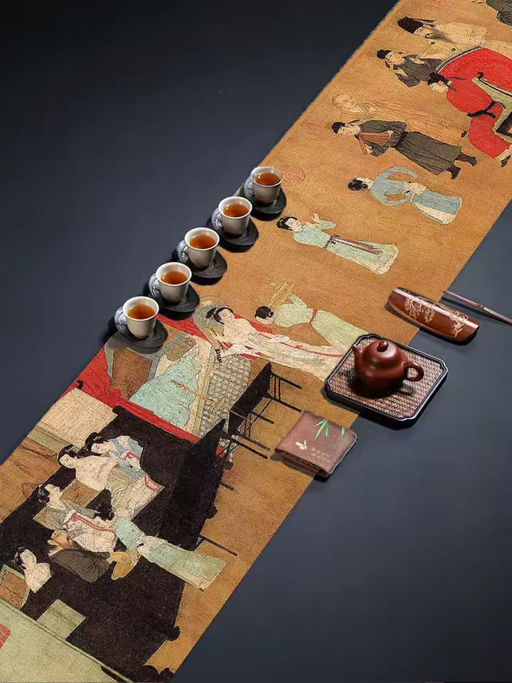 Tea Table Table Strip Tea Cloth Table Flag New Chinese Zen Dry Tea Mat Mat Waterproof Tea Mat Tea Ceremony Accessories