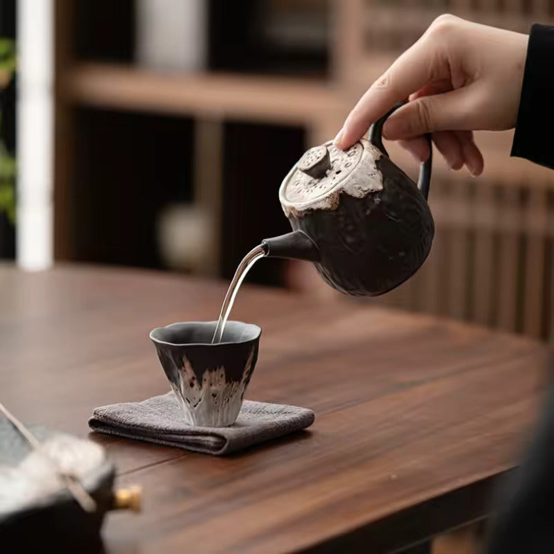 High End Luxury Kung Fu Tea Set Home Handmade Ceramic Teapot Tea Cup Gift Box Set Three Styles To Choose From