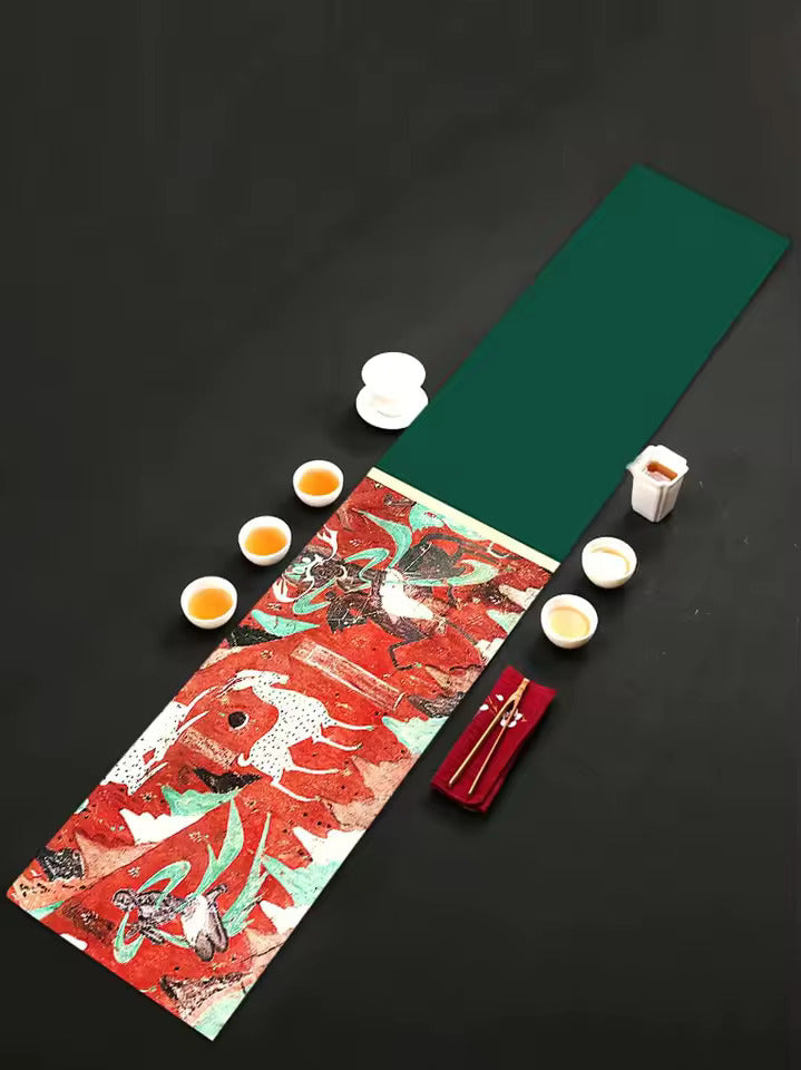 Tea Table Table Strip Tea Cloth Table Flag New Chinese Zen Dry Tea Mat Mat Waterproof Tea Mat Tea Ceremony Accessories