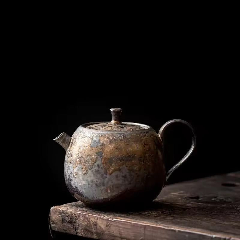 Japanese Style Household with Filter Single Tea Infuser Bubble Teapot Kung Fu Tea Set Accessories Gilded Retro