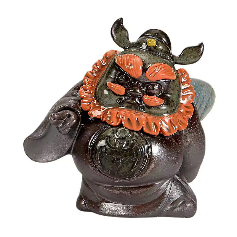 Tea Pet Decoration Fine Ceramic Creative Zhaocai Dragon Can Raise Qilin Tea Play Tea Table Zhong Kui Kung Fu Tea Set Accessories