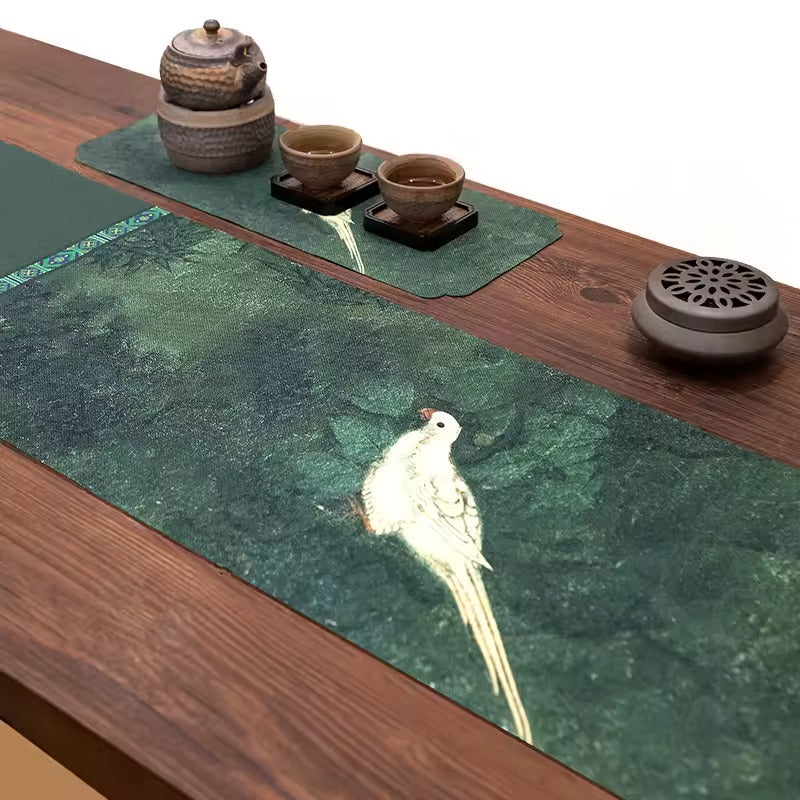 Tea Table Table Strip Tea Cloth Table Flag New Chinese Zen Dry Tea Mat Mat Waterproof Tea Mat Tea Ceremony Accessories