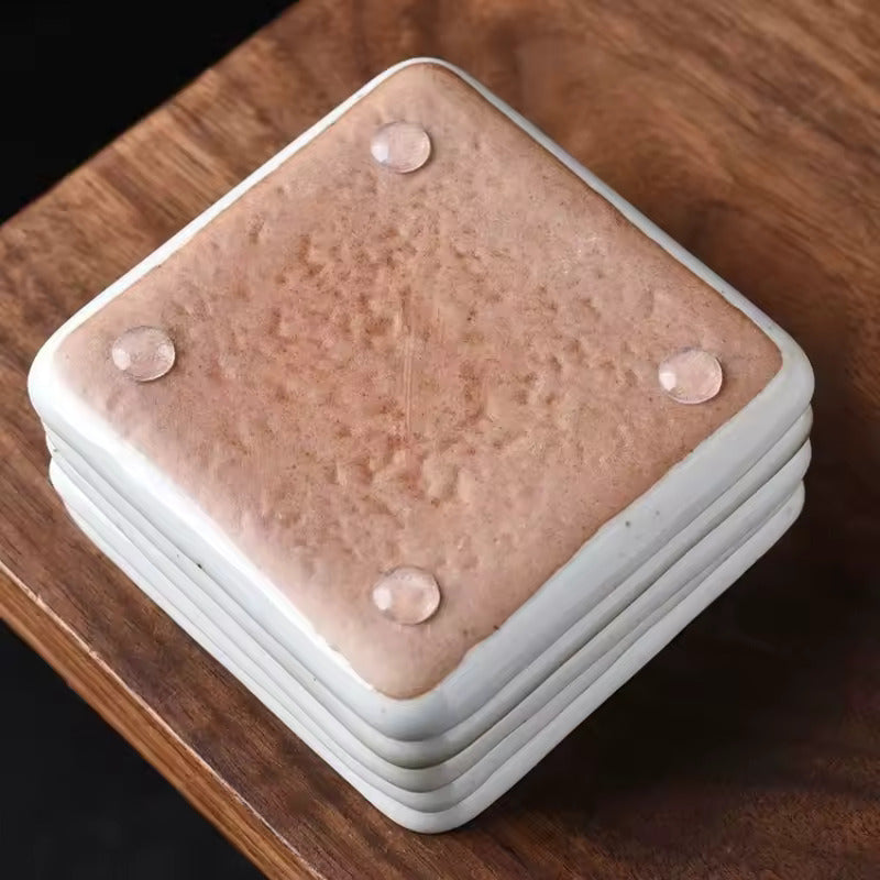 Creative Ceramic Tea Cup Mat Gold Anti Slip Tea Table Insulated Cup Holder Kung Fu Tea Ceremony Accessories