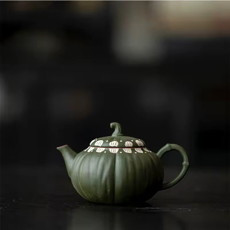 Household Ceramic Teapot Pumpkin Pot Tea Tureen Fair Cup Teacup Anti Scalding