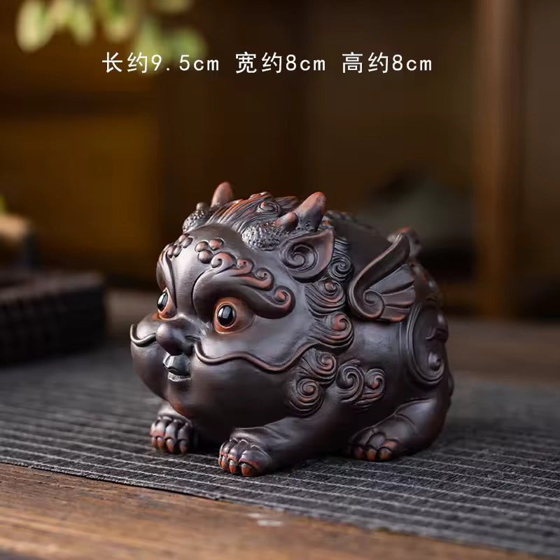 Recruiting Wealth Purple Sand Pixiu Kung Fu Tea Set Accessories Tea Table Decoration Tea Pet