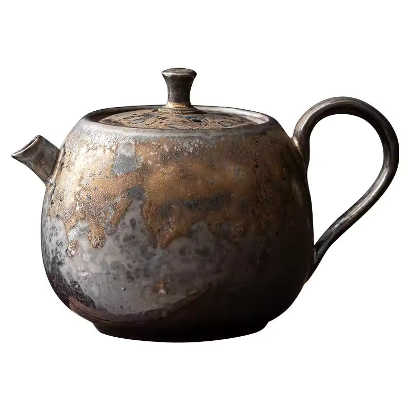 Japanese Style Household with Filter Single Tea Infuser Bubble Teapot Kung Fu Tea Set Accessories Gilded Retro