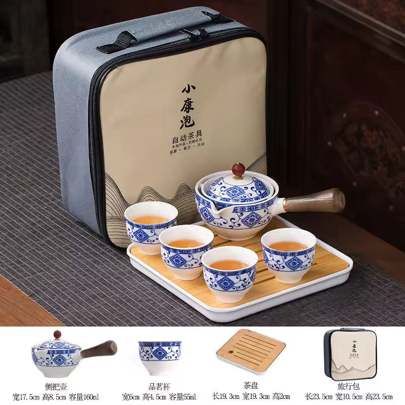 Gravity Balance Creative Rotating Elegant Tea Brewing Side Handle Pot Simple Anti-scalding Hand Free Teapot Tea Set Tea Maker