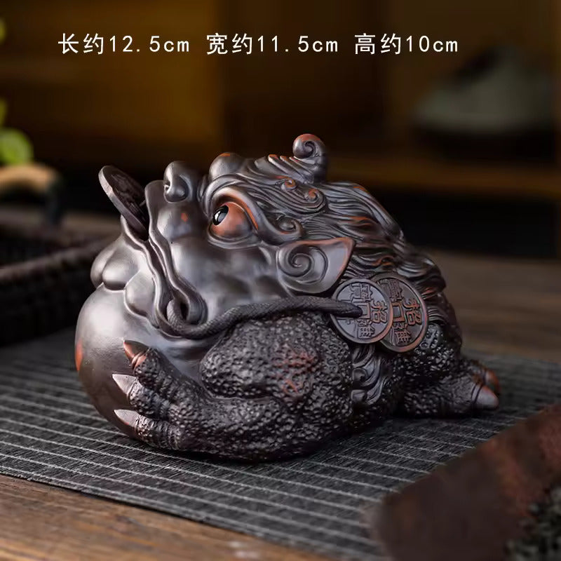 Recruiting Wealth Purple Sand Pixiu Kung Fu Tea Set Accessories Tea Table Decoration Tea Pet