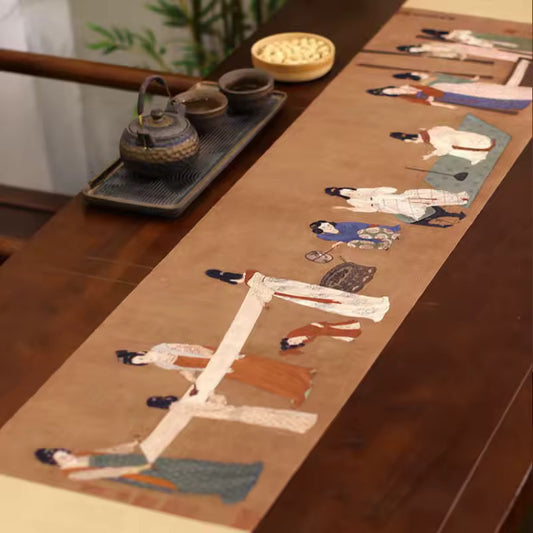 Tea Table Table Strip Tea Cloth Table Flag New Chinese Zen Dry Tea Mat Mat Waterproof Tea Mat Tea Ceremony Accessories