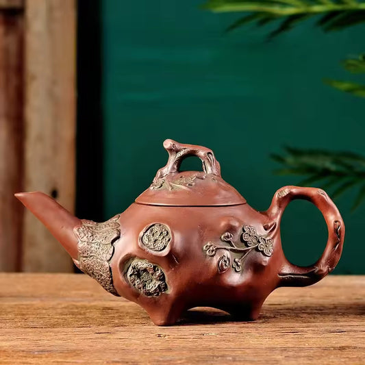 500ML Yixing Purple Clay Pot Shaped Teapot Long Beaked Pot Filtration Vermicelli Teapot Kung Fu Tea Set