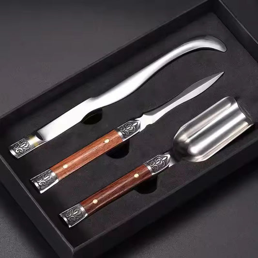 Tea Ceremony Six Gentleman 304 Stainless Steel Tea Spoon Tea Knife Tea Spatula Teaspoon Set Kung Fu Tea Set Tea Accessories